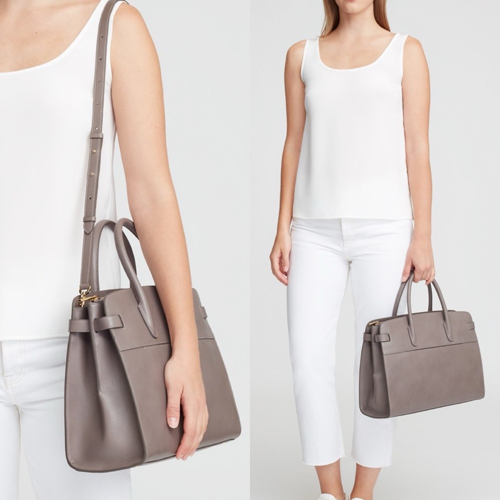 EUC Cuyana Work Satchel in Clay Smooth Leather